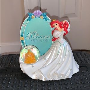 Disney Princess Ariel Snowglobe + Picture  Frame